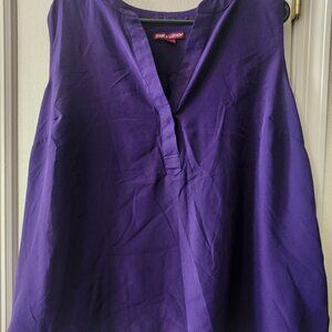 Purple Jessica London size 18 sleeveless business blouse